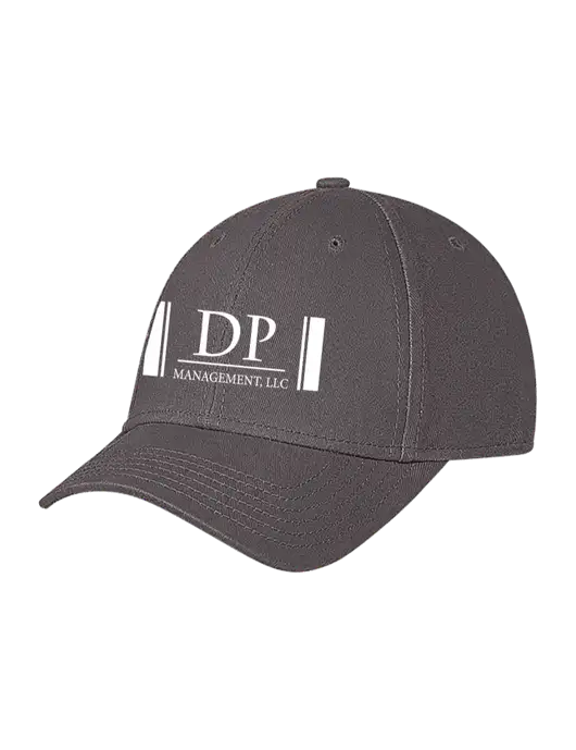Medium Dark Grey Structured Soft Snap Closure Hook & Loop Cap w/DP Management Logo