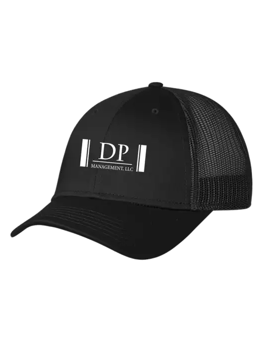Black Mesh Trucker Cap Snap Back w/DP Management Logo