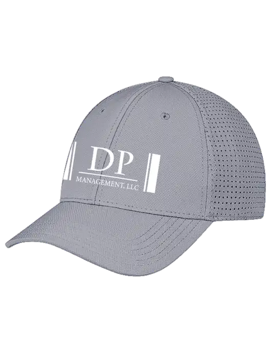 Grey Performance Stretchable Cap Hook & Loop w/DP Management Logo
