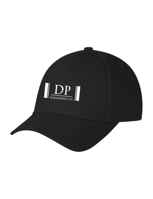 Black Structured Cap Hook & Loop w/DP Management Logo