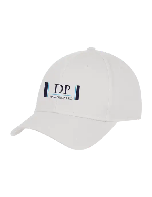 White Structured Cap Hook & Loop w/DP Management Logo