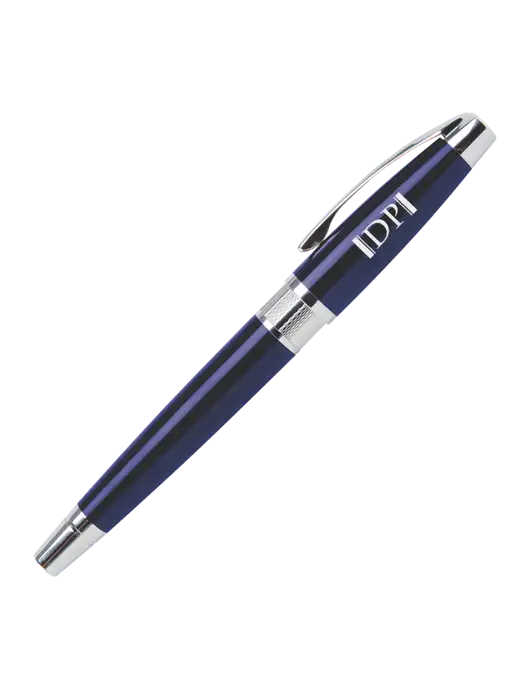 Masscotti Navy Rollerball Pen - Black Ink w/DP Management Icon Logo