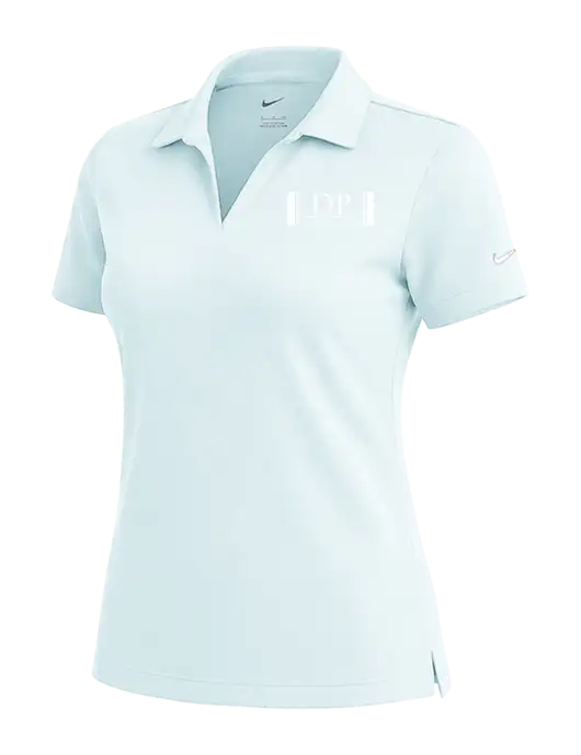 NIKE Very Light Blue Womens Dri-Fit Micro Pique Polo w/DP Management Logo