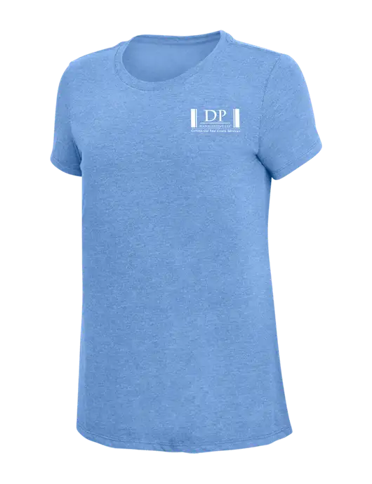 Womens Simply Soft Maritime Frost 4.5oz Poly/Combed Ring Spun Cotton T-Shirt
 w/DP Management Logo