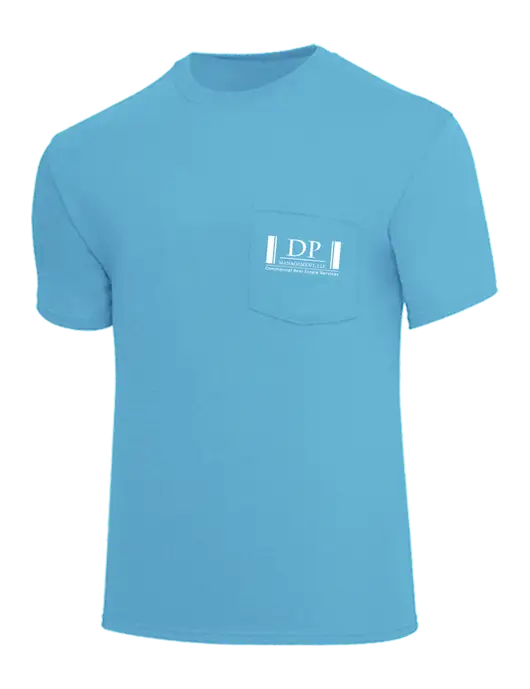 Core Blend Light Sapphire Blue Pocket T-Shirt w/DP Management Logo