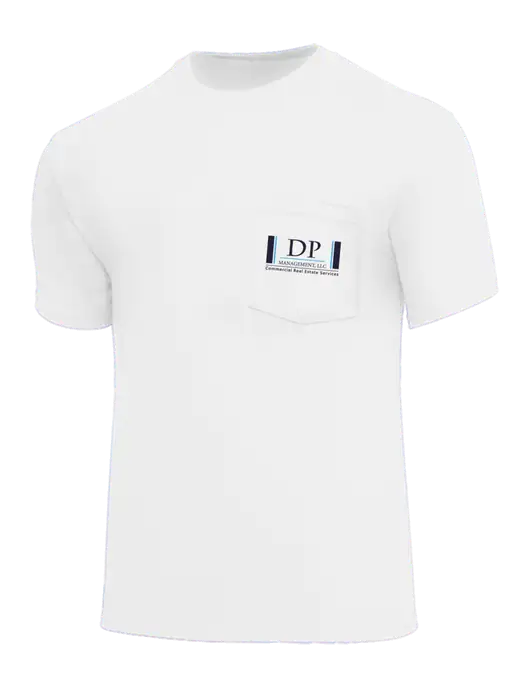 Core Blend White Pocket T-Shirt w/DP Management Logo