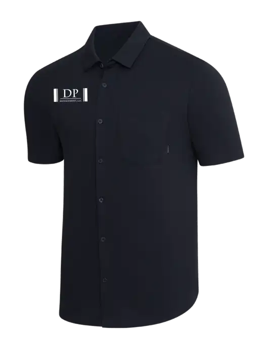 OGIO Black Extend Short Sleeve Button Up Shirt w/DP Management Logo