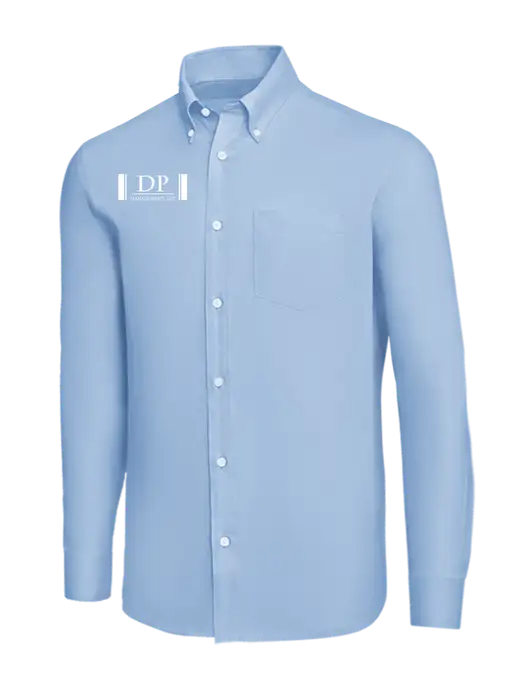 Brooks Brothers Light Blue Wrinkle-Free Stretch Nailhead Shirt w/DP Management Logo