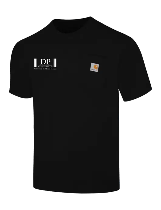 Carhartt Loose Fit Workwear Black Short Sleeve Pocket T-Shirt w/DP Management Logo