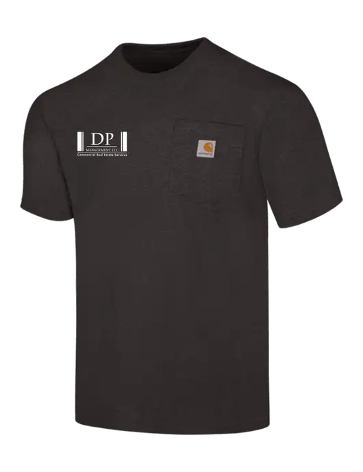 Carhartt Loose Fit Workwear Charcoal Heather Short Sleeve Pocket T-Shirt w/DP Management Logo