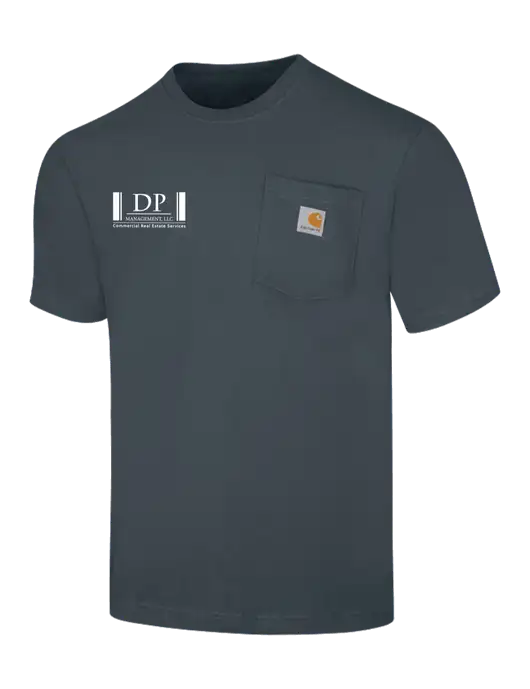 Carhartt Loose Fit Workwear Dark Slate Blue Short Sleeve Pocket T-Shirt w/DP Management Logo