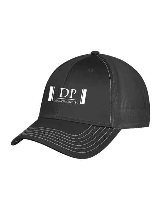 Charcoal Grey Mesh Trucker Cap Snap Back w/DP Management Logo