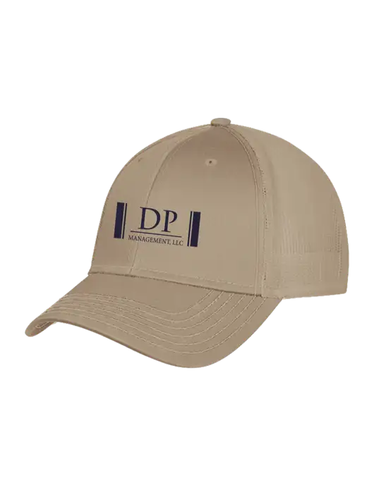 Khaki Mesh Trucker Cap Snap Back w/DP Management Logo