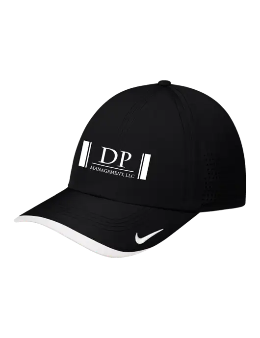 Nike Black/White Dri-FIT Perforated Performance Cap w/DP Management Logo