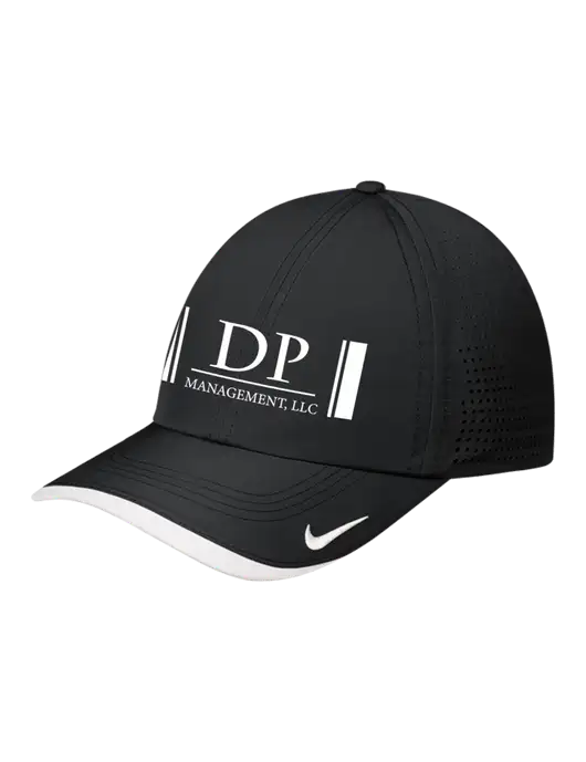 Nike Black/White Dri-FIT Perforated Performance Cap w/DP Management Logo