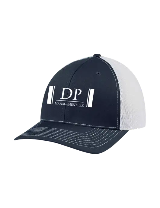 Richardson Adjustable Snapback Original 112 Trucker Cap Navy w/White Mesh w/DP Management Logo