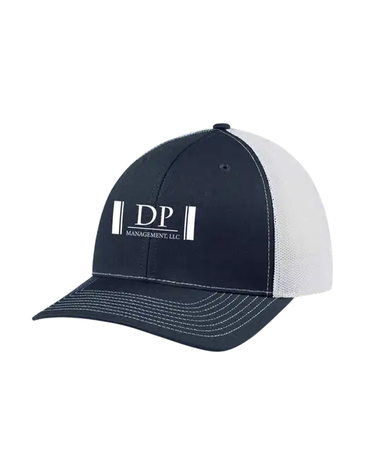 Richardson Adjustable Snapback Original 112 Trucker Cap Navy w/White Mesh w/DP Management Logo