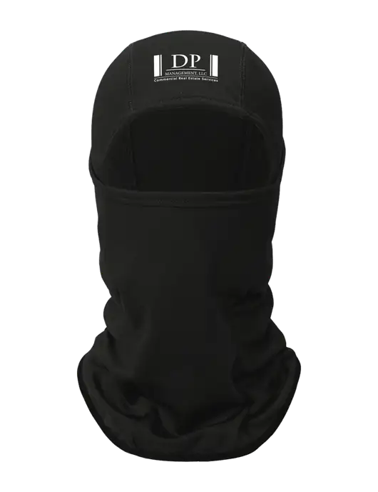 Black CornerStone Smooth Fleece Face Mask w/DP Management Logo