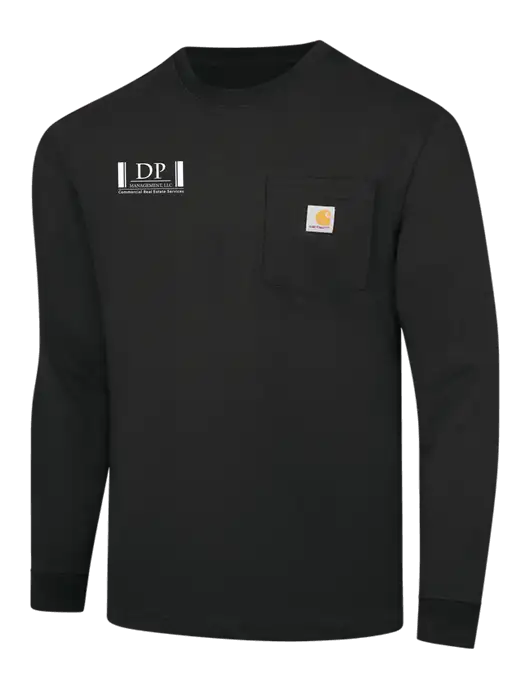 Carhartt Black Workwear Pocket Long Sleeve T-Shirt w/DP Management Logo