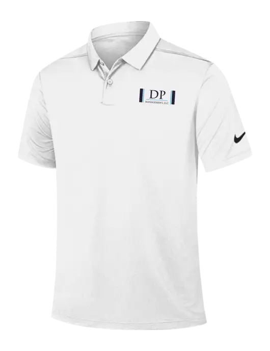 Nike White Dry Essential Solid Polo w/DP Management Logo