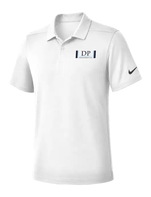 Nike White Dry Essential Solid Polo w/DP Management Logo