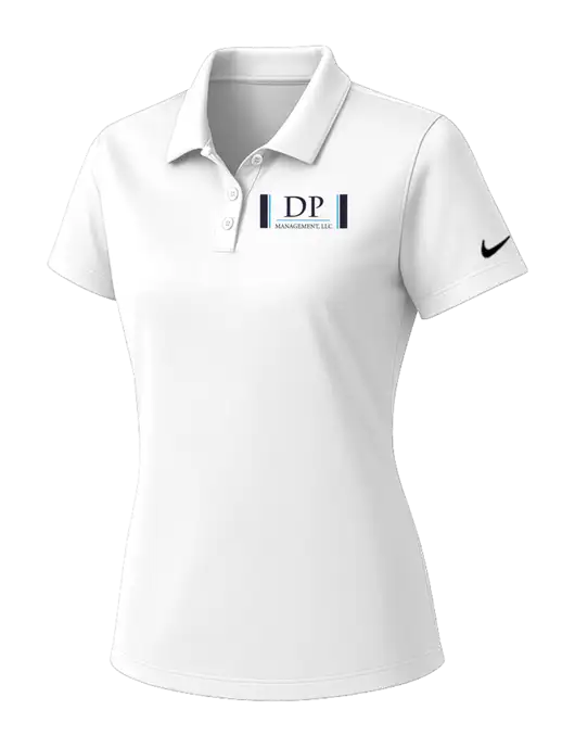 Nike Womens White Dry Essential Solid Polo w/DP Management Logo