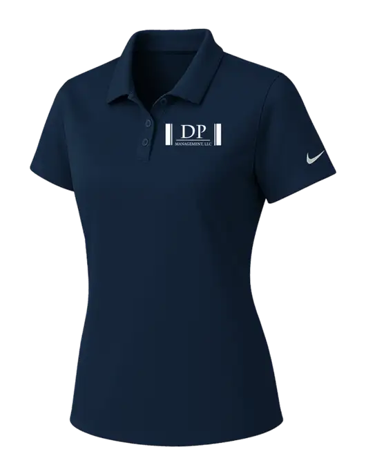 Nike Womens Navy Dry Essential Solid Polo w/DP Management Logo
