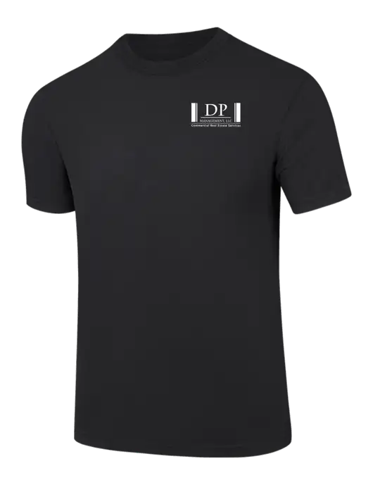 Comfort Colors 6.1 oz Black Heavyweight Ring Spun T-Shirt w/DP Management Logo