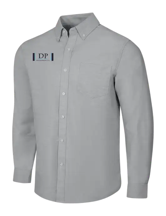 Light Grey SuperPro Oxford Shirt w/DP Management Logo