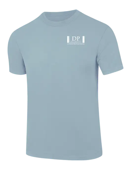 Comfort Colors 6.1 oz Light Blue Heavyweight Ring Spun T-Shirt w/DP Management Logo