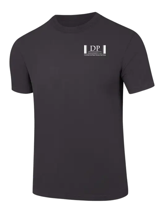 Comfort Colors 6.1 oz Dark Grey Heavyweight Ring Spun T-Shirt w/DP Management Logo