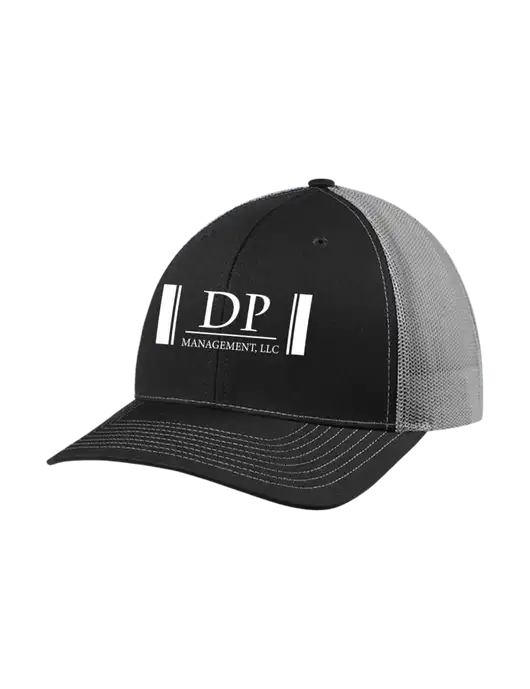 Richardson Adjustable Snapback Original 112 Trucker Cap Black w/Charcoal Mesh w/DP Management Logo