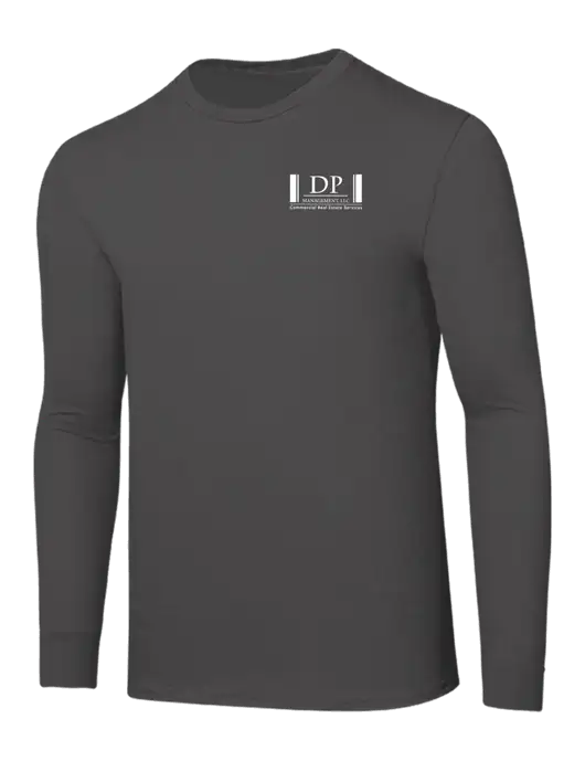 Seriously Soft Dark Grey Long Sleeve T-Shirt w/DP Management Logo