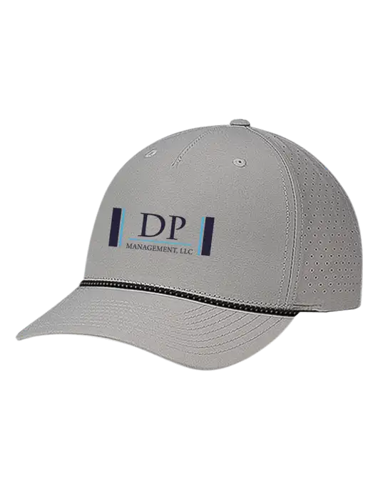 Richardson Laser Perf Performance Light Grey/Black-Grey Rope Cap w/DP Management Logo