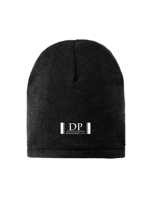 Black Fleece-Lined Beanie Cap w/DP Management Logo