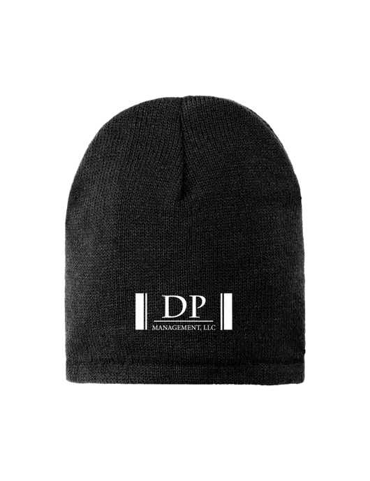 Black Fleece-Lined Beanie Cap w/DP Management Logo