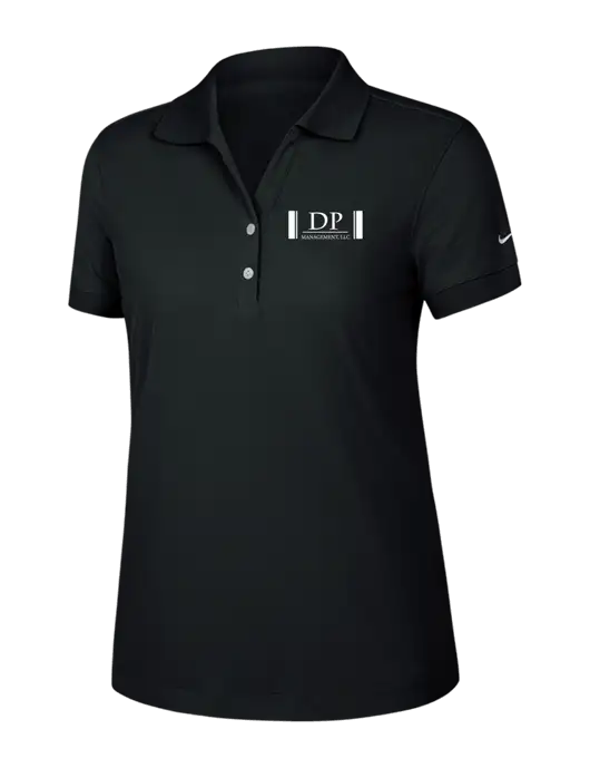 Nike Womens Dri-FIT Classic Black Polo w/DP Management Logo