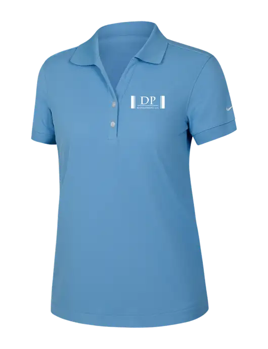 Nike Womens Dri-FIT Classic Light Blue Polo w/DP Management Logo