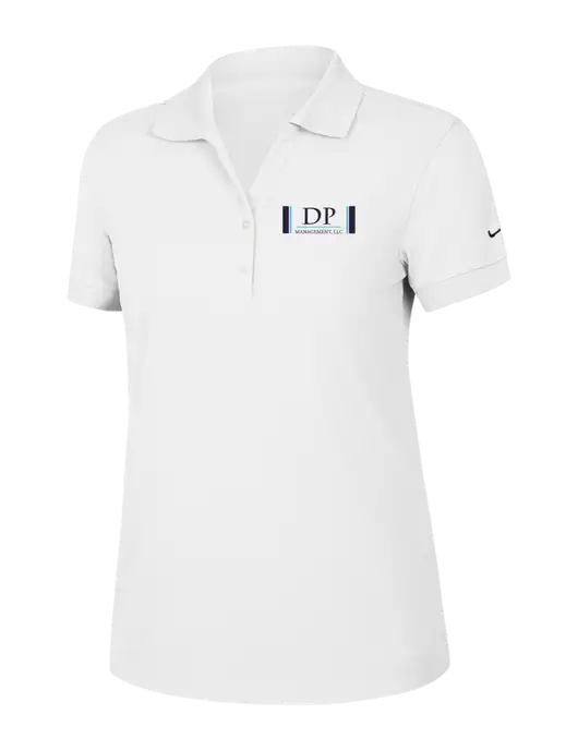 Nike Womens Dri-FIT Classic White Polo w/DP Management Logo