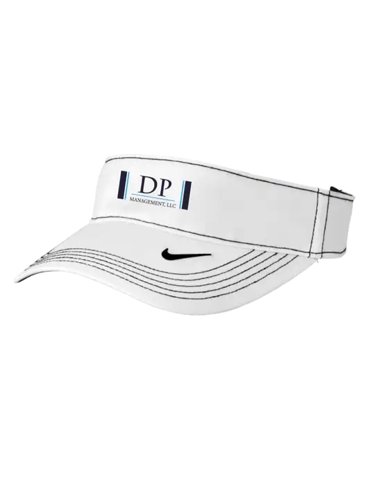 Nike White Dri-FIT Ace Visor w/DP Management Logo