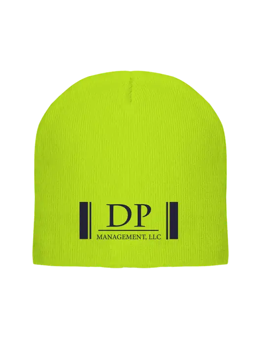Safety Yellow Element Knit Beanie w/DP Management Logo
