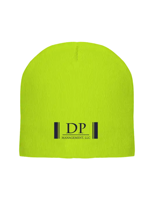 Safety Yellow Element Knit Beanie w/DP Management Logo