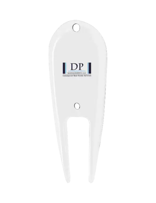 White Divot Tool w/DP Management Logo