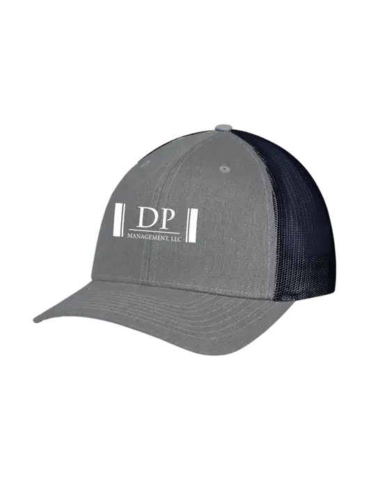 Richardson Adjustable Snapback Original 112 Trucker Cap Heather Grey w/Navy Mesh w/DP Management Logo
