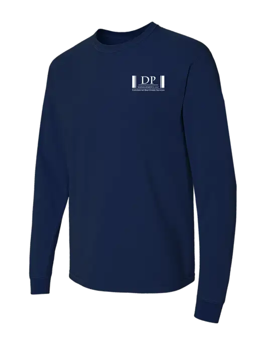 Comfort Colors Garment-Dyed Dark Navy Heavyweight Long Sleeve T-Shirt w/DP Management Logo