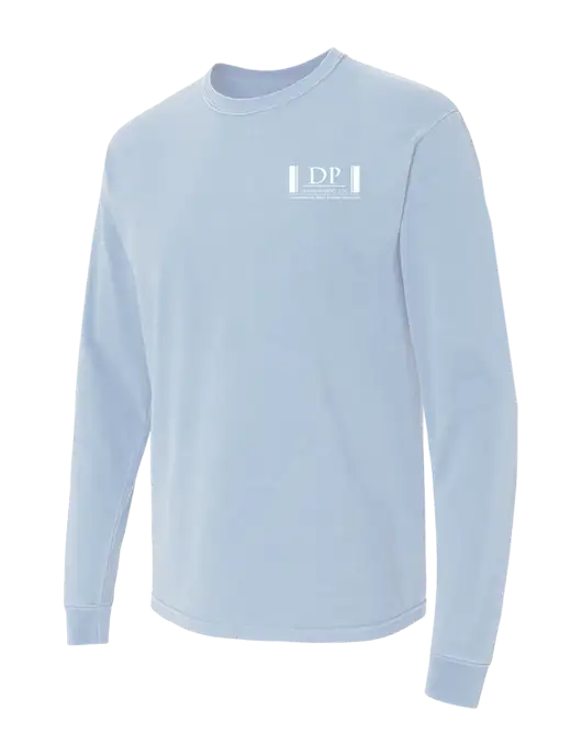 Comfort Colors Garment-Dyed Light Blue Heavyweight Long Sleeve T-Shirt w/DP Management Logo