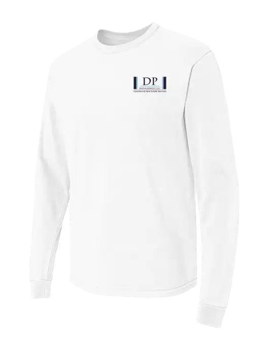 Comfort Colors Garment-Dyed White Heavyweight Long Sleeve T-Shirt w/DP Management Logo