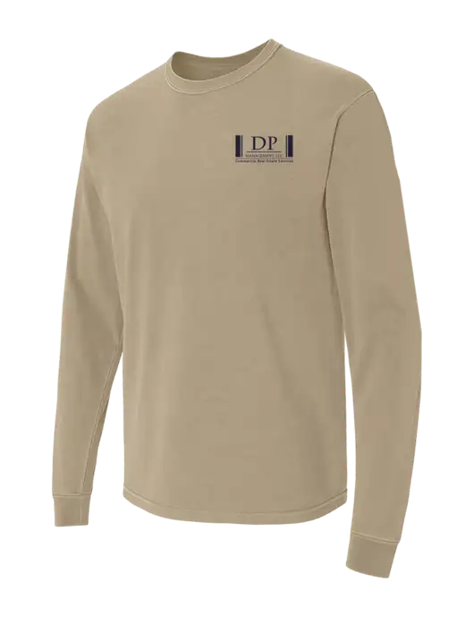 Comfort Colors Garment-Dyed Tan Heavyweight Long Sleeve T-Shirt w/DP Management Logo