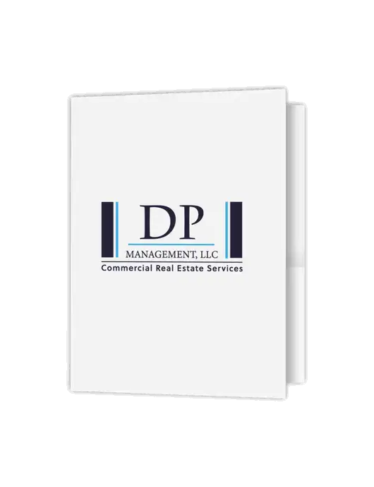 White Presentation Folder with Dual Pockets w/DP Management Logo