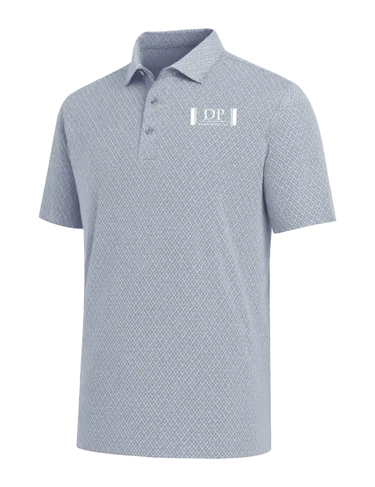 Callaway All-Over Stitched Medium Grey Chev Polo  w/DP Management Logo